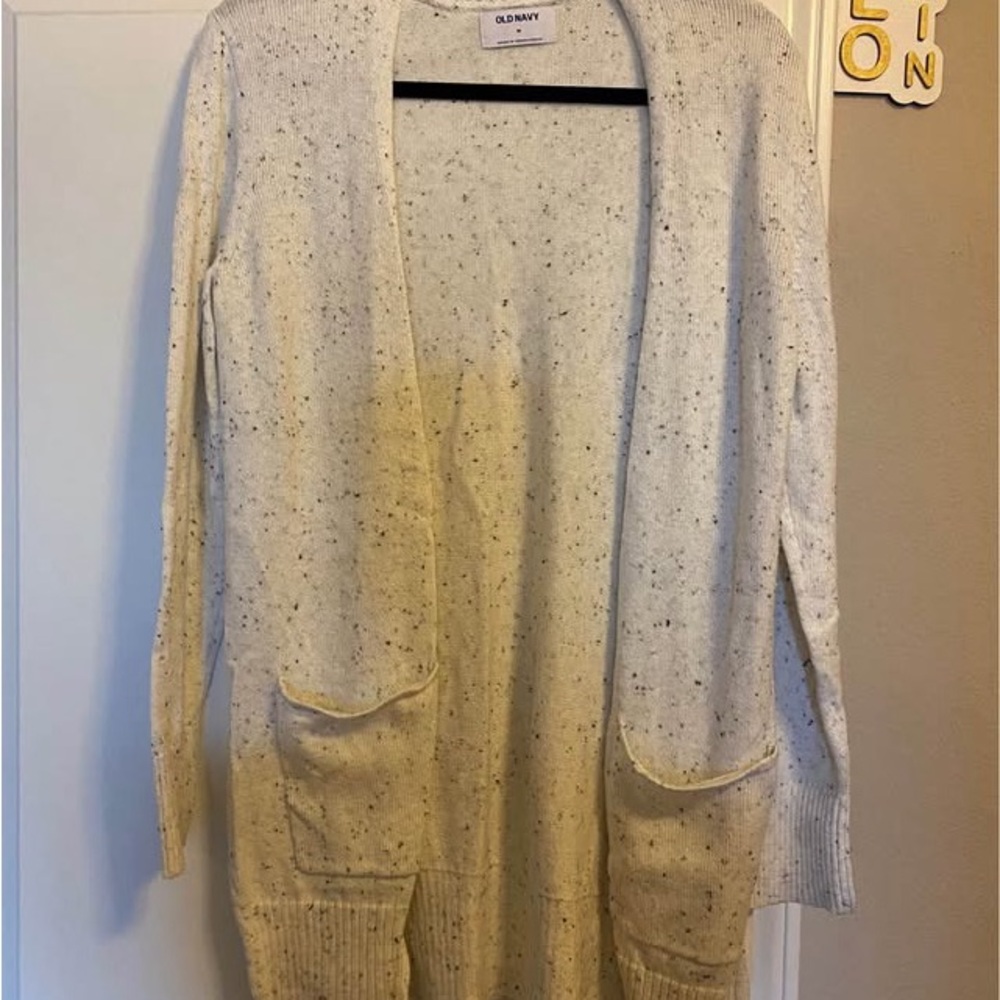 Old Navy Women's Speckled Cream Cardigan